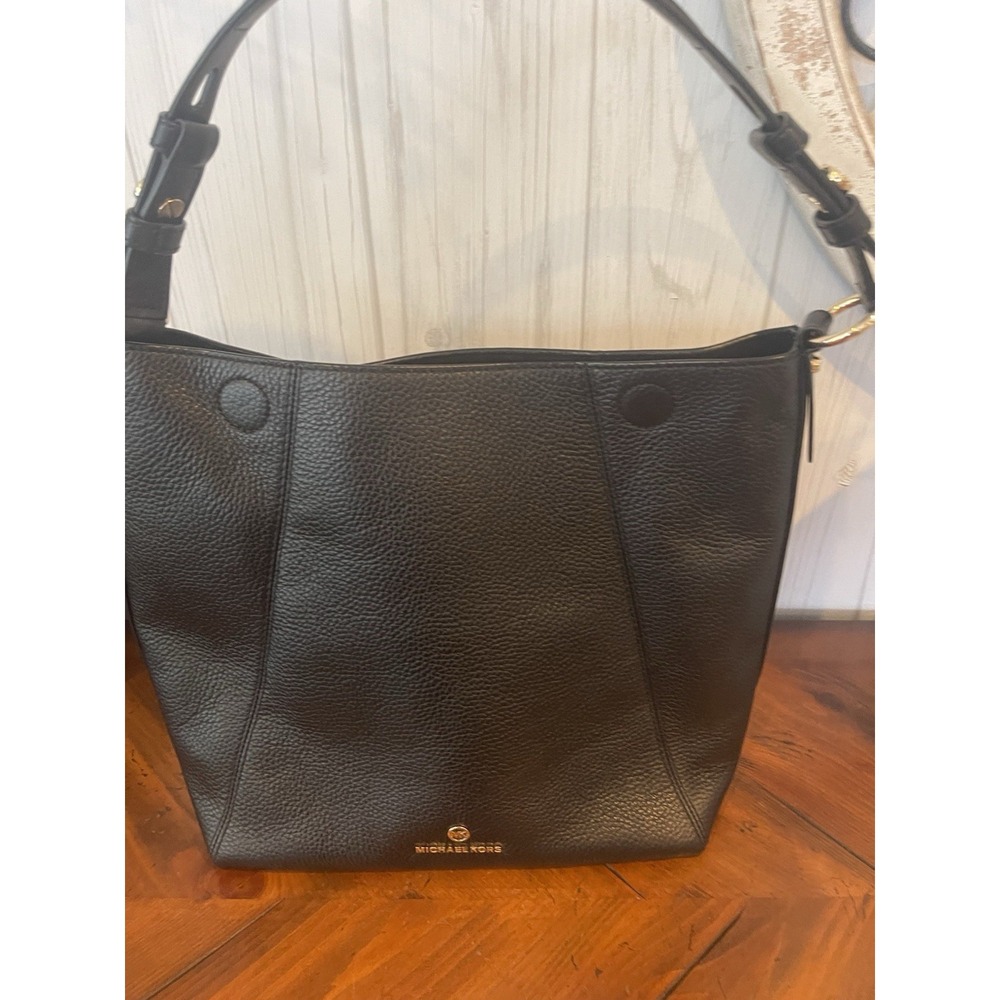 Women Handbags Michael Kors Lucy Leather Lucy Shoulder Bag Tote - Black
